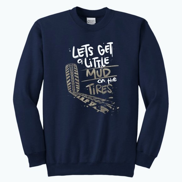 Let’s Get a Little Mud On the Tires - Unisex Sweatshirt, Jeep Vintage Hoodie For - Picture 2 of 4